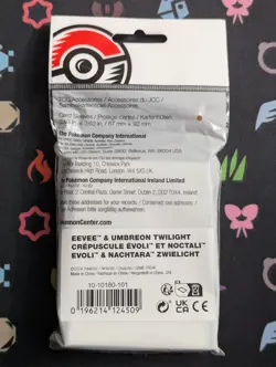 Pokemon TCG: Eevee & Umbreon Twilight Card Sleeves (65 Sleeves) Pokemon Center - Image 2