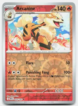 Arcanine 028 Reverse Holo 182 Uncommon Destined Rivals Pokemon Near Mint - Image 1