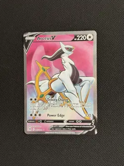 Arceus v Full Art Holo Card 165/172 Swsh09 Brilliant Stars NM - Image 1
