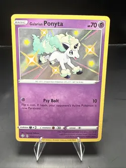 Pokemon Galarian Ponyta SV047/SV122 Shiny Rare Shining Fates Shiny Vault - Image 2
