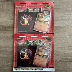 Lot(2) Pokemon Ascended Heroes Charmander Tech Sticker Collection 3-Pack Blister - Image 1
