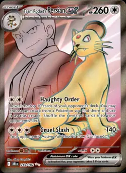 Team Rocket's Persian ex 219/182 Holo - Pokemon SV10: Destined Rivals - NM - Image 1