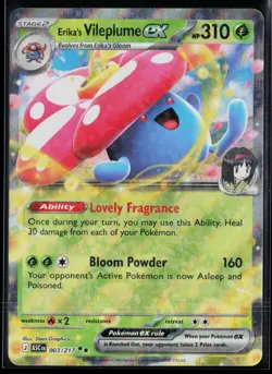 Erika's Vileplume ex 003/217 Double Rare ME: Ascended Heroes Pokemon NM - Image 1