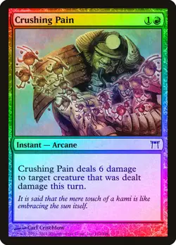 Crushing Pain FOIL Champions of Kamigawa NM Red Common MAGIC MTG CARD ABUGames - Image 1
