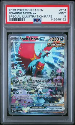 Roaring Moon EX 251/182 Special Illustration Rare Pokemon PSA 9 *152 - Image 1