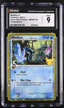 Mimikyu SWSH136 Holo Promo Pokemon CGC 9 Mint *044 - Image 1