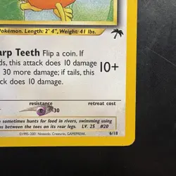 Pokemon Vintage Southern Islands Raticate 6/18 Rare Promo English Tcg - Image 5