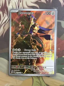 Pokemon TCG Zamazenta 201/182 Illustration Rare Holo Destined Rivals NM - Image 1