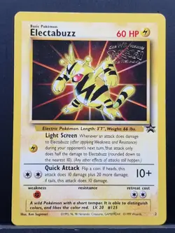 1999 Pokemon The First Movie – Electabuzz Black Star Promo – Vintage WOTC - Image 1
