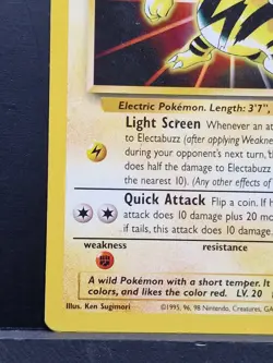1999 Pokemon The First Movie – Electabuzz Black Star Promo – Vintage WOTC - Image 4