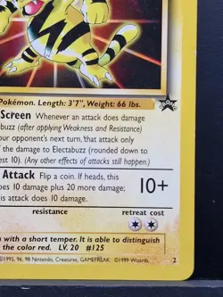 1999 Pokemon The First Movie – Electabuzz Black Star Promo – Vintage WOTC - Image 5