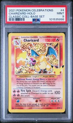 2021 POKEMON CELEBRATIONS COLLECTION #4 CHARIZARD-HOLO CLASSIC COLL-BASE Rare - Image 1