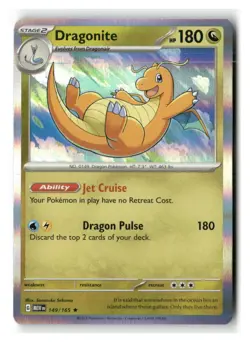 Dragonite 149/165 Rare 151 Pokemon Holo Near Mint - Image 1