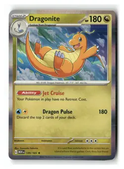 Dragonite 149/165 Rare 151 Pokemon Holo Near Mint - Image 1