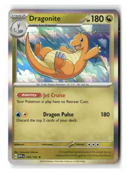 Dragonite 149/165 Rare 151 Pokemon Holo Near Mint - Image 1