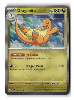 Dragonite 149/165 Rare 151 Pokemon Holo Near Mint - Image 1