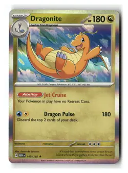 Dragonite 149/165 Rare 151 Pokemon Holo Near Mint - Image 1