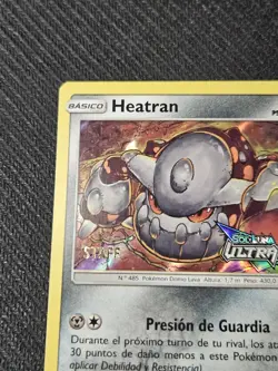 Pokemon TCG Heatran SM96 Sun & Moon Prerelease Staff Promo Spanish LP - Image 2