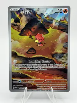 Magby 186/182 Paradox Rift Holo Illustration Rare Pokemon TCG Card Near Mint - Image 1