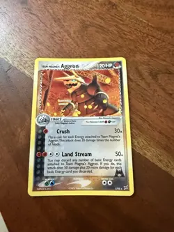 Pokemon TCG Team Magma's Aggron Holo Rare Card 7/95 Team Magma vs Team Aqua - Image 1