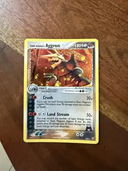 Pokemon TCG Team Magma's Aggron Holo Rare Card 7/95 Team Magma vs Team Aqua - Image 2