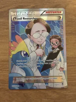 Pokemon Fossil Researcher Full Art Holo Ultra Rare 110/111 XY Furious Fists Card - Image 1