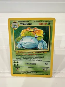 Pokemon TCG Venusaur Holo Rare Card 15/102 Base Set 1999 Unlimited - Image 3