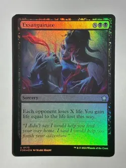 Exsanguinate 173 Uncommon Foundations Magic: The Gathering Foil Lightly Played - Image 1