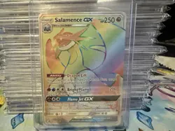 Salamence GX Dragon Majesty 73/70 Pokemon Holo TCG Card Rainbow Secret Rare NM - Image 1