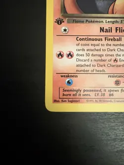 1st Edition Dark Charizard 21/82 CLEAN card NM Team Rocket Pokemon - Image 5