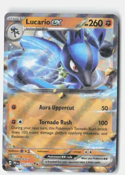Lucario ex 051/131 Holo Double Rare SV: Prismatic Evolutions Pokemon Near Mint - Image 1