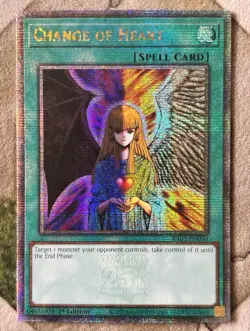 Yugioh CHANGE OF HEART Quarter Century Secret Rare RA01-EN050 - Image 2