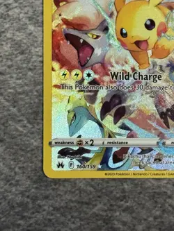 Pokemon TCG - Pikachu 160/159 - Crown Zenith Full Art Holo Card NM - Image 5