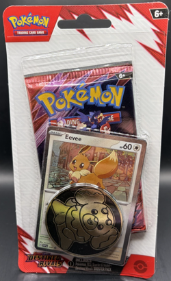 Pokemon Destined Rivals Booster Single Blister With Eevee Promo Card - Image 1