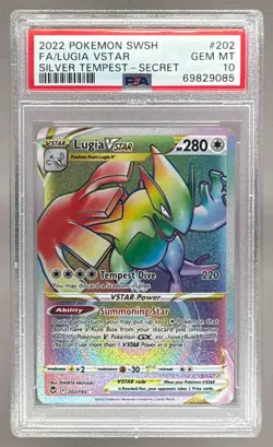 2022 Pokemon Sword & Shield Silver Tempest 202 Lugia VSTAR PSA 10 69829085 - Image 1