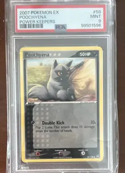 PSA 9 2007 Pokemon EX Power Keepers Poochyena #58 - Image 1