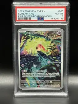 2023 POKEMON SVP EN-SV BLACK STAR PROMO #065 SCREAM TAIL PSA 8 - Image 1