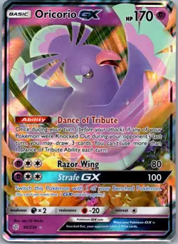 Oricorio GX 95/236 Holo GX Rare Cosmic Eclipse Pokemon Holo Near Mint - Image 1