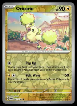 Oricorio 067/182 Common Paradox Rift Pokemon Reverse Holo NM/M - Image 1