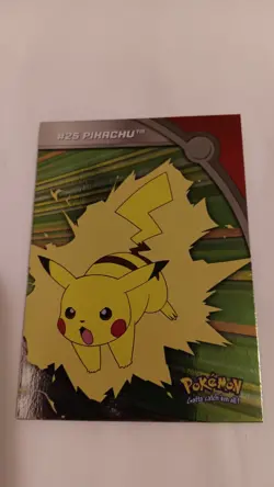 Topps Pokemon #25 PIKACHU 2000 HV6 Card HOLO BLUE LOGO NM / LP - Image 1
