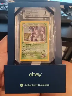 Beckett 9 1st Edition Giovanni's Nidoking #7 Gym Challenge 2000 Pokemon GEM MINT - Image 1