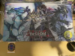 SDCC 2016 Exclusive Yugi Kaiba Dark Magician Legendary Dragons Yu-Gi-Oh Playmat - Image 1