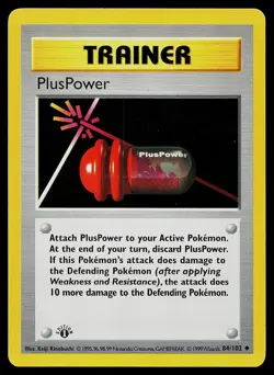 Pokemon Card - PlusPower Base Set (Shadowless) 84/102 1st Edition - Image 1