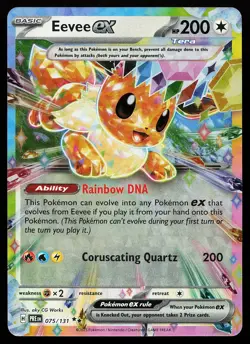 Eevee ex 075/131 Holo Prismatic Evolutions Pokemon Card - Image 1