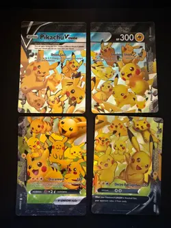 Pikachu V-Union SWSH 139 140 141 142 [Set of 4] Black Star Promo Pokemon Cards! - Image 1