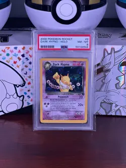 Pokemon Dark Hypno Holo Rare TCG Card 9/82 PSA 8 NM-MT - Image 1