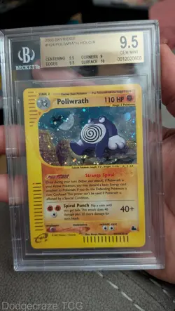 2003 Pokemon Skyridge Poliwrath Holo R H24 Bgs 9.5 Gold - Image 1