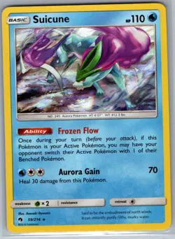 Suicune 59/214 Holo SM - Lost Thunder - Pokemon Card - NM - Image 1