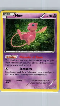 Mew 29/124 Holo XY - Fates Collide - Pokemon Card - NM - Image 1