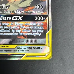 Pokemon TCG Reshiram Charizard GX Card Tag Team GX All Stars Sm201 Regular sized - Image 4